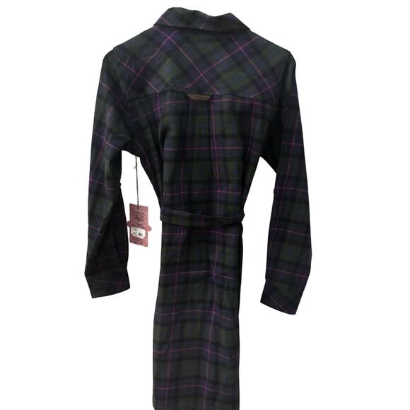 Women’s Flyshacker plaid Flannel shirt dress size L - Picture 4 of 8